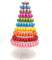 บรรจุภัณฑ์ Macaron พลาสติก 10 ชั้นวางซ้อนกันได้ 0.8mm PVC Christmas Tree Macaron Tower