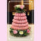 บรรจุภัณฑ์ Macaron พลาสติก 10 ชั้นวางซ้อนกันได้ 0.8mm PVC Christmas Tree Macaron Tower