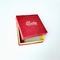 โลโก้นูนแข็งหกเหลี่ยมกระดาษกล่องของขวัญบรรจุภัณฑ์สีแดงเครื่องประดับกล่องของขวัญกำหนดเอง