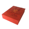 กล่องของขวัญสีแดงบรรจุภัณฑ์ถุงกระดาษแข็งหรูหราโลโก้ที่กำหนดเองสำหรับชาช็อคโกแลต