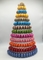บรรจุภัณฑ์ Macaron พลาสติกขนาดใหญ่ 13 ชั้นสีขาว 62cm Cupcake Stand
