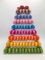 บรรจุภัณฑ์พลาสติก Macaron Blister สีดำ 9 ชั้นสะดวก Macarons Tower Stand