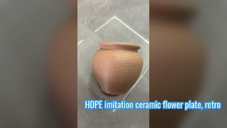 จานดอกไม้เซรามิกเลียนแบบ HDPE จานดอกไม้ย้อนยุค จานดอกไม้พลาสติก