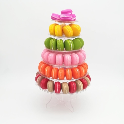 6 ชั้น ชั้น Macaron Tower 10 ชั้น Macaron Tower Stand กับพื้นแอคริลิก