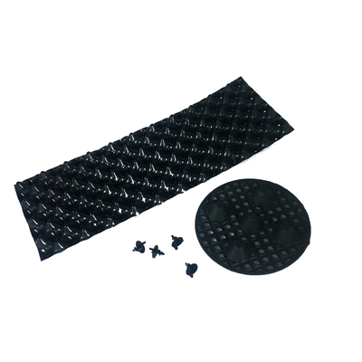 20cm Dia 0.7mm PVC พลาสติก  ไม่เคลือบโพลีเมอร์ที่ย่อยสลายได้ Black
