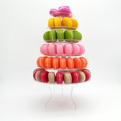 6 ชั้น ชั้น Macaron Tower 10 ชั้น Macaron Tower Stand กับพื้นแอคริลิก