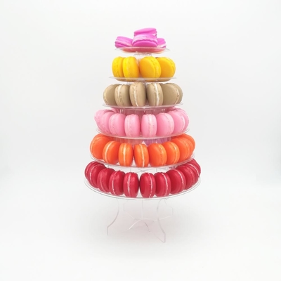 6 ชั้น ชั้น Macaron Tower 10 ชั้น Macaron Tower Stand กับพื้นแอคริลิก