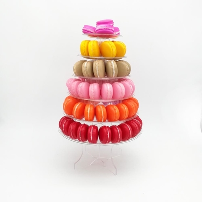 6 ชั้น ชั้น Macaron Tower 10 ชั้น Macaron Tower Stand กับพื้นแอคริลิก