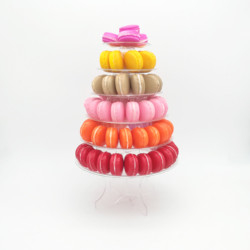 6 ชั้น ชั้น Macaron Tower 10 ชั้น Macaron Tower Stand กับพื้นแอคริลิก