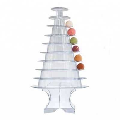 ดีไซน์ใหม่ 10 ชั้น Macaron Tower ตู้อาหารใช้ครั้งเดียว