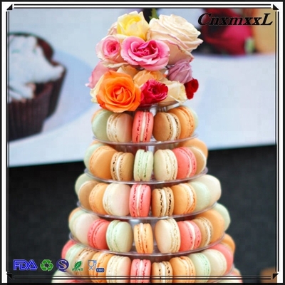 ดีไซน์ใหม่ 10 ชั้น Macaron Tower ตู้อาหารใช้ครั้งเดียว