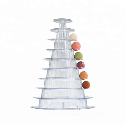 ดีไซน์ใหม่ 10 ชั้น Macaron Tower ตู้อาหารใช้ครั้งเดียว