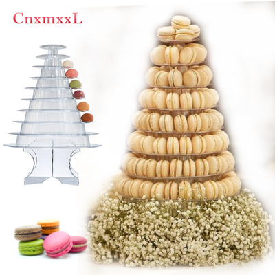 Super WOW 10 Tier Macaron Blister Tower Stand บรรจุภัณฑ์ ผิว UV