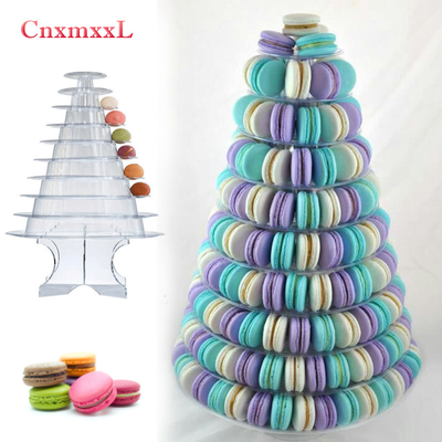 Super WOW 10 Tier Macaron Blister Tower Stand บรรจุภัณฑ์ ผิว UV
