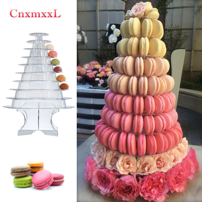 Super 10 Tier Macaron Blister Tower Stand Packaging ด้วยอะคริลิค