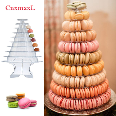Super WOW 10 Tier Macaron Blister Tower Stand Packaging พร้อมอะคริลิก