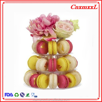 สีสว่าง 4 ชั้น แมคคารูน ทาวเวอร์ กับ 47 ชิ้น แมคารูน