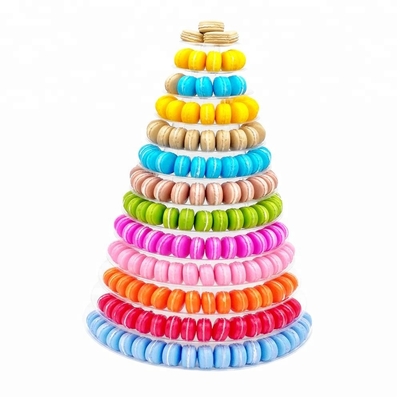 โครงการพิมพ์ใหม่ Macaron Tower 13 Tier พลาสติก Macaron Tower