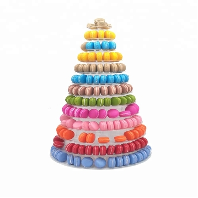 โครงการพิมพ์ใหม่ Macaron Tower 13 Tier พลาสติก Macaron Tower