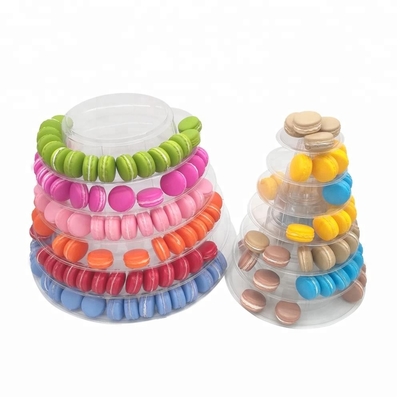 โครงการพิมพ์ใหม่ Macaron Tower 13 Tier พลาสติก Macaron Tower