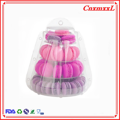 สไตล์ใหม่ พลาสติกขนาดเล็ก 4 ชั้น Macaron Tower 47pcs ขายส่ง