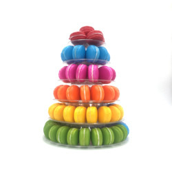 ชั้นวางเค้ก มัคคารอน ทาวเวอร์ 6 ชั้น พร้อมสแตนด์อะคริลิคโปร่งใส