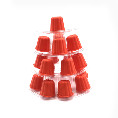 พลาสติกใสขนาดเล็ก 4 ชั้น Canele Tower Stand สําหรับการแสดง Canele / Macaron และการตกแต่งเค้ก