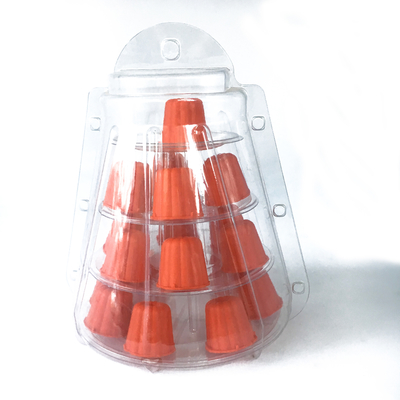 พลาสติกใสขนาดเล็ก 4 ชั้น Canele Tower Stand สําหรับการแสดง Canele / Macaron และการตกแต่งเค้ก