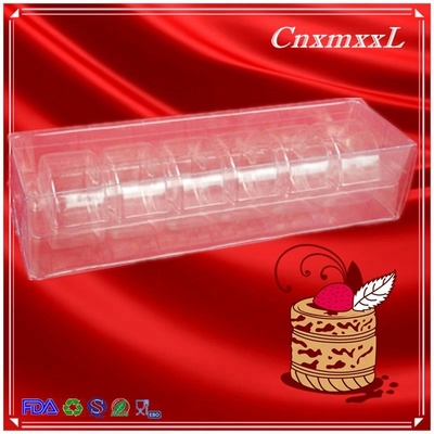 6 blister tray clear macaron plastic packaging container boxes & reusable macaron trays with 0.55 mm clear food grade PET