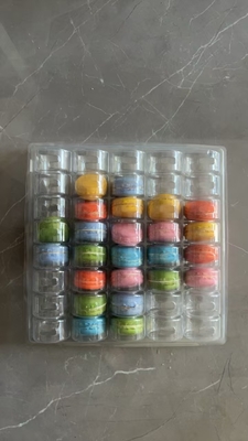 Macaron 40 กล่องทําด้วยมือโปร่ง กล่องกระจก Macaron กล่องช็อคโกแลต กล่องด้านบนและด้านล่าง กล่องเค้ก จําหน่าย