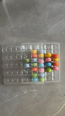 Macaron 40 กล่องทําด้วยมือโปร่ง กล่องกระจก Macaron กล่องช็อคโกแลต กล่องด้านบนและด้านล่าง กล่องเค้ก จําหน่าย