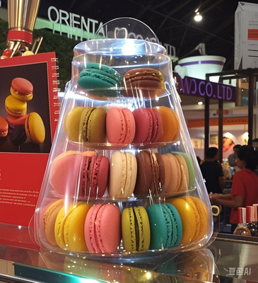 Macaron 48 Packaging Macaron ถังพลาสติก Macaron กล่องของขวัญ
