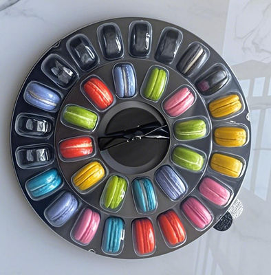 ถาดมาการอง 24 หลุม พร้อมวัสดุ PET เกรดอาหารสำหรับบรรจุภัณฑ์มาการองที่นำกลับมาใช้ใหม่ได้