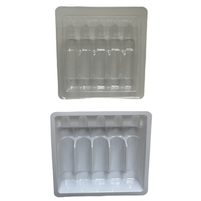 PET โพลีเอธีเลน เทเรฟธาเลต Ampoule Tray การปรับปรุงขายส่ง 1ml 2ml 5ml 10ml ถังกระปุกฉีดน้ํา การปรับปรุง