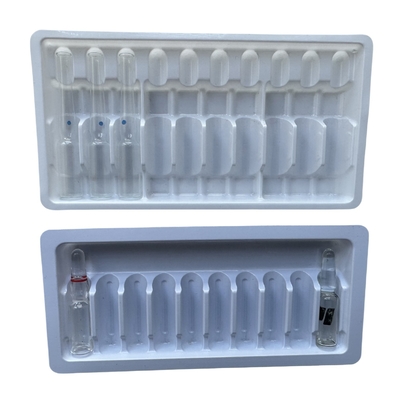 PET โพลีเอธีเลน เทเรฟธาเลต Ampoule Tray การปรับปรุงขายส่ง 1ml 2ml 5ml 10ml ถังกระปุกฉีดน้ํา การปรับปรุง