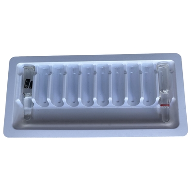 PET โพลีเอธีเลน เทเรฟธาเลต Ampoule Tray การปรับปรุงขายส่ง 1ml 2ml 5ml 10ml ถังกระปุกฉีดน้ํา การปรับปรุง