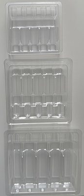 กล่องกระจก สําหรับยา น้ําฉีด 1ml 2ml 5ml 10ml PET Ampoule Tray การปรับแต่ง