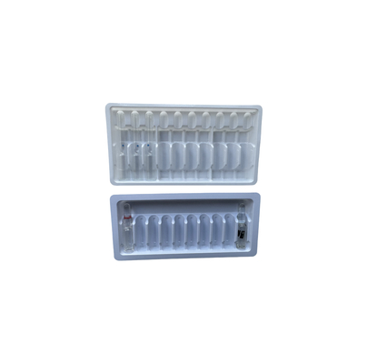 กล่องกระจก สําหรับยา น้ําฉีด 1ml 2ml 5ml 10ml PET Ampoule Tray การปรับแต่ง