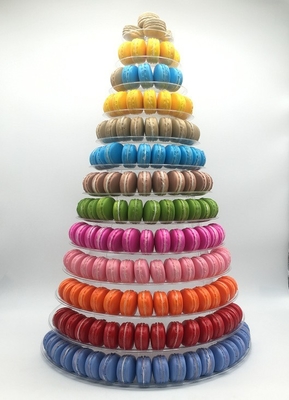 ดีไซน์ใหม่ 10 ชั้น Macaron Tower ตู้อาหารใช้ครั้งเดียว