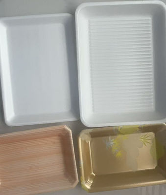 ถาดผลไม้สดแบบใช้แล้วทิ้งสีขาวขายส่ง หนาขึ้น สำหรับใช้ในเชิงพาณิชย์ ซุปเปอร์มาร์เก็ต หมูและผัก กล่องบรรจุภัณฑ์แบบพอง EPS