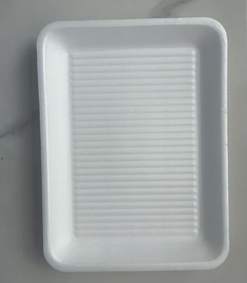 ถาดผลไม้สดแบบใช้แล้วทิ้งสีขาวขายส่ง หนาขึ้น สำหรับใช้ในเชิงพาณิชย์ ซุปเปอร์มาร์เก็ต หมูและผัก กล่องบรรจุภัณฑ์แบบพอง EPS