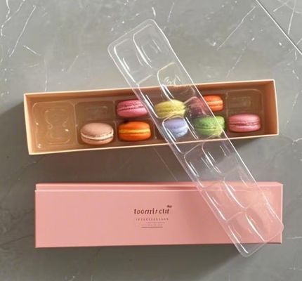 Transparent Eco-Friendly Customizable Macaron Plastic Tray for Food Packaging