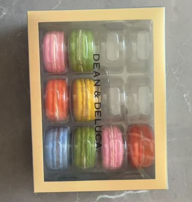 Transparent Eco-Friendly Customizable Macaron Plastic Tray for Food Packaging