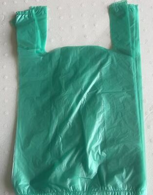 ถุงช้อปปิ้ง HDPE รีไซเคิลแบบกำหนดเองพร้อมความทนทานต่อแรงกระแทกสูงสำหรับซูเปอร์มาร์เก็ต