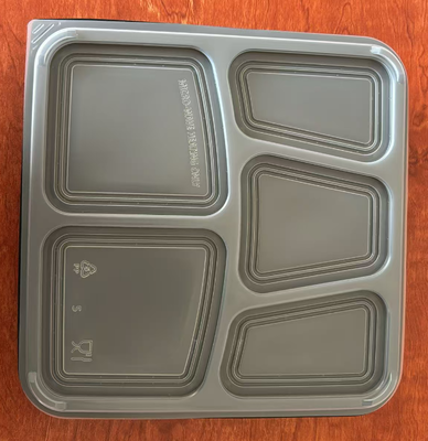 Fast food boxes, 5-piece disposable fast food boxes, PP fast food boxes, 5-piece fast food boxes