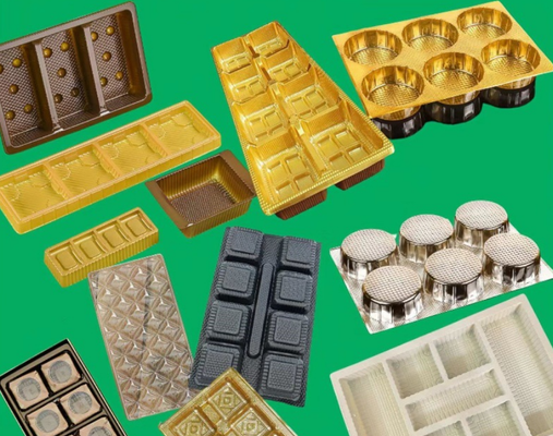 Customizable Recyclable PET Disposable Plastic Tray with Heat Sealing for Macaron and Fruit Packaging