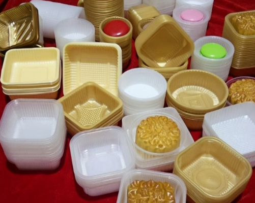 กล่องบรรจุ PET ที่สามารถนําไปใช้ได้ใหม่ได้ และปิดด้วยความร้อน สําหรับมะกรูดและเค้ก