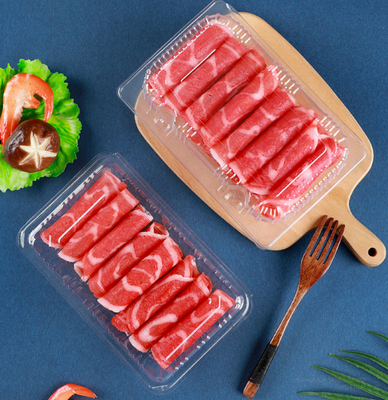One-time packaging box for beef and mutton rolls. Beef and mutton slices for hot pot. Thickened ingredients for anti-freezing grilled meat. T-bone steak for takeout packaging.