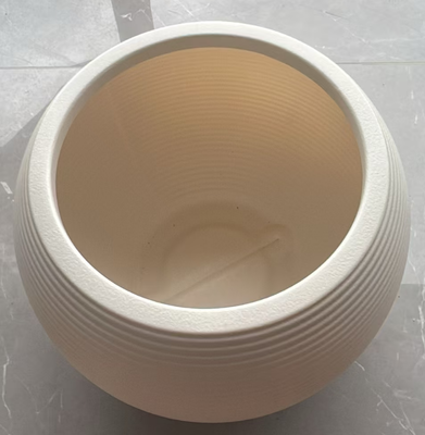 กระถางดอกไม้พอร์ซเลนสีขาวหลายใบ HDPE สำหรับกระถางต้นไม้ในร่มและกลางแจ้ง