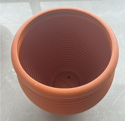 กระถางดอกไม้พอร์ซเลนสีขาวหลายใบ HDPE สำหรับกระถางต้นไม้ในร่มและกลางแจ้ง